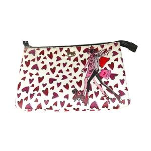 IZAK New York Purse Make Up Bag Tote Travel Hearts Women Dog Shopping Whimsical